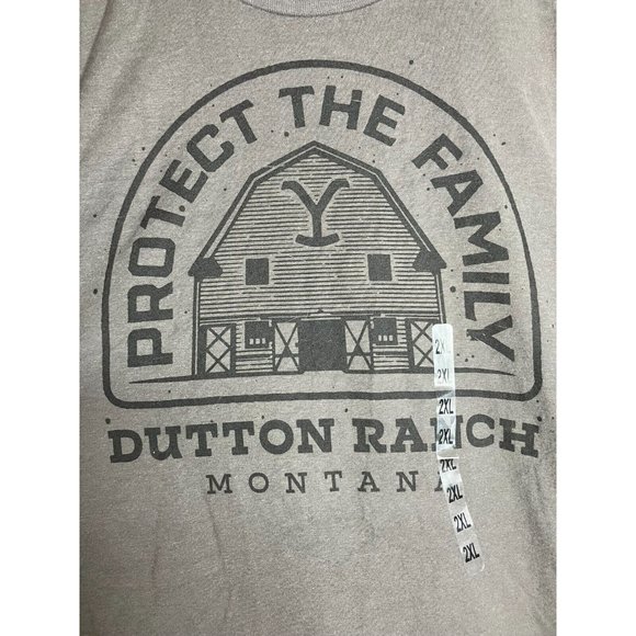 Yellowstone Show Dutton Ranch Montana Men's 2XL Gray T-Shirt - Picture 2 of 5